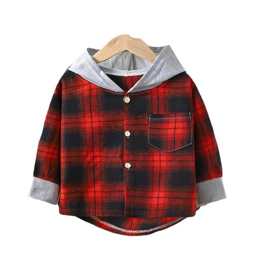 👕 Chemises à capuche pour enfants – Style à carreaux - deslyshopping