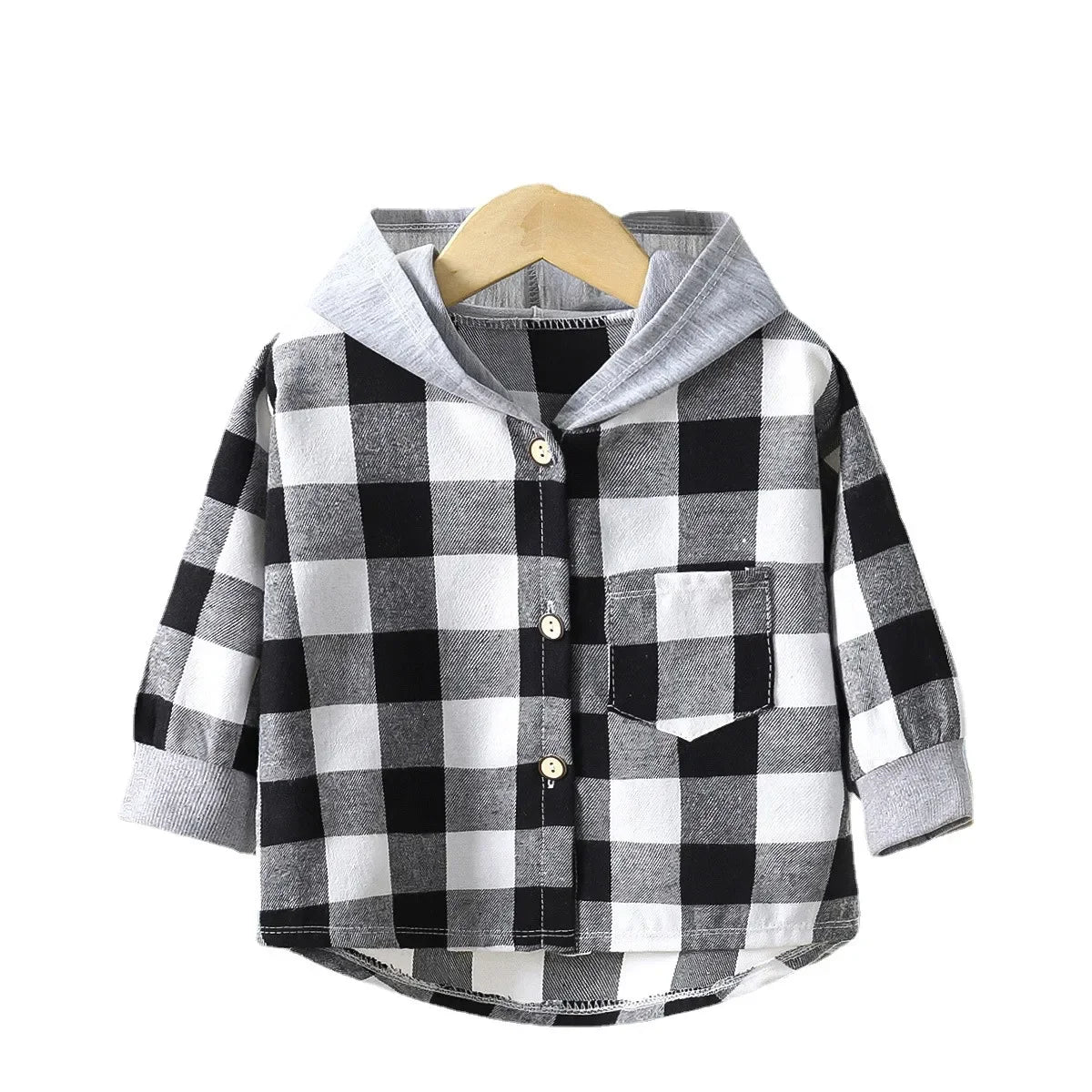 👕 Chemises à capuche pour enfants – Style à carreaux - deslyshopping