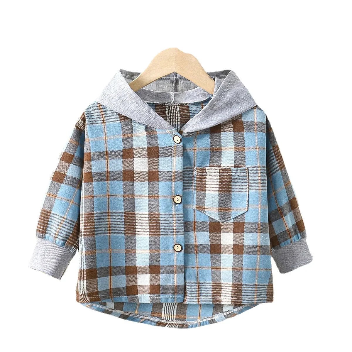 👕 Chemises à capuche pour enfants – Style à carreaux - deslyshopping