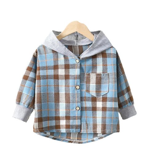 👕 Chemises à capuche pour enfants – Style à carreaux - deslyshopping