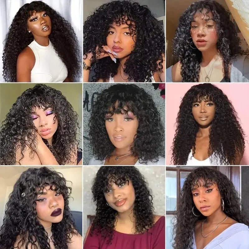Cheveux ondulés avec frange - deslyshopping
