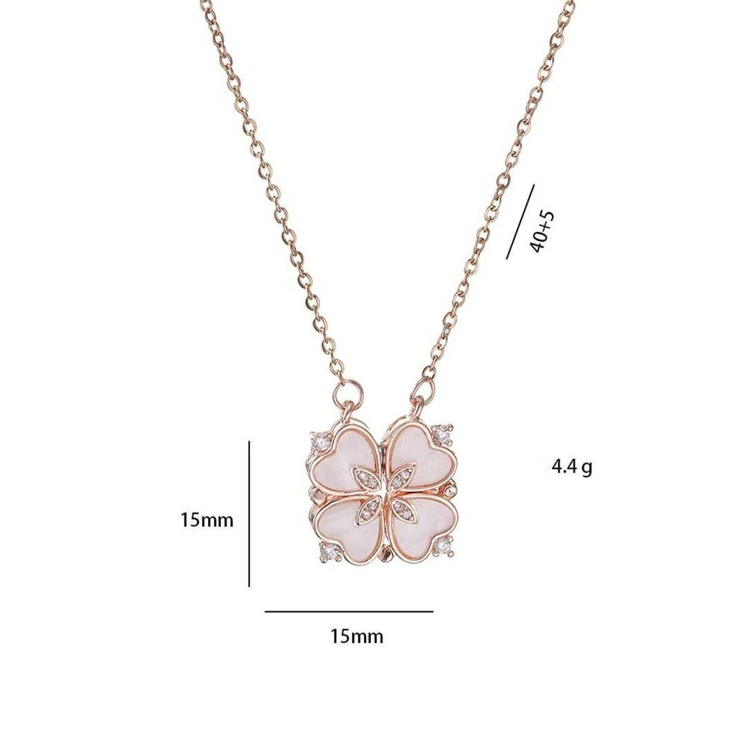 🖤 Collier Rétro Gothique avec Pendentif Trèfle & Cœur 🖤 - deslyshopping