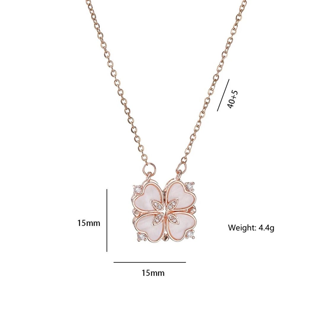 🖤 Collier Rétro Gothique avec Pendentif Trèfle & Cœur 🖤 - deslyshopping