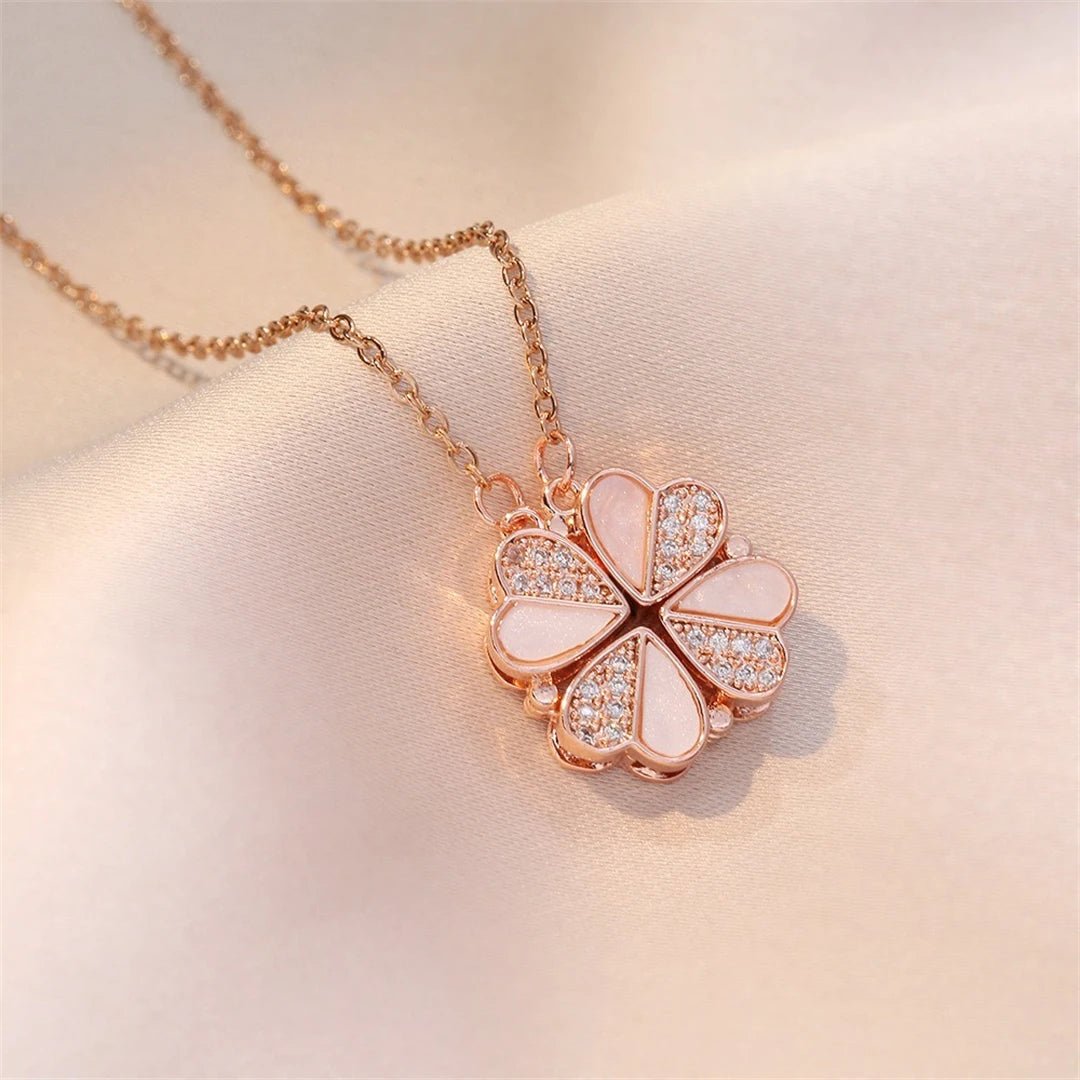🖤 Collier Rétro Gothique avec Pendentif Trèfle & Cœur 🖤 - deslyshopping