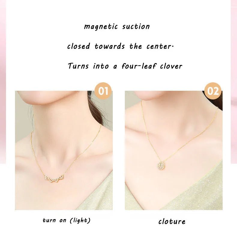 🌿 Collier Trèfle Pliable ANKA en Argent Sterling S925 🌿 - deslyshopping