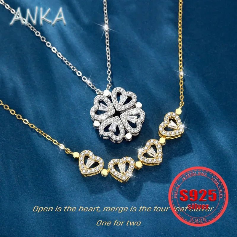 🌿 Collier Trèfle Pliable ANKA en Argent Sterling S925 🌿 - deslyshopping