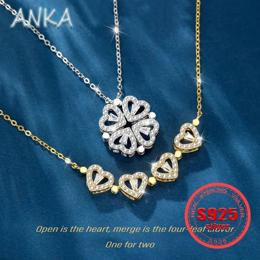 🌿 Collier Trèfle Pliable ANKA en Argent Sterling S925 🌿 - deslyshopping
