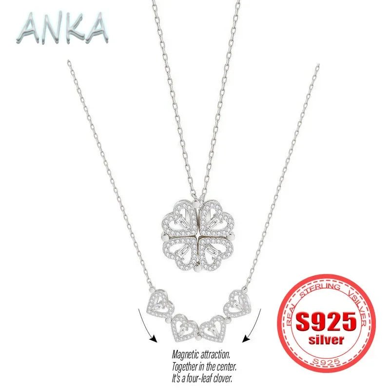 🌿 Collier Trèfle Pliable ANKA en Argent Sterling S925 🌿 - deslyshopping