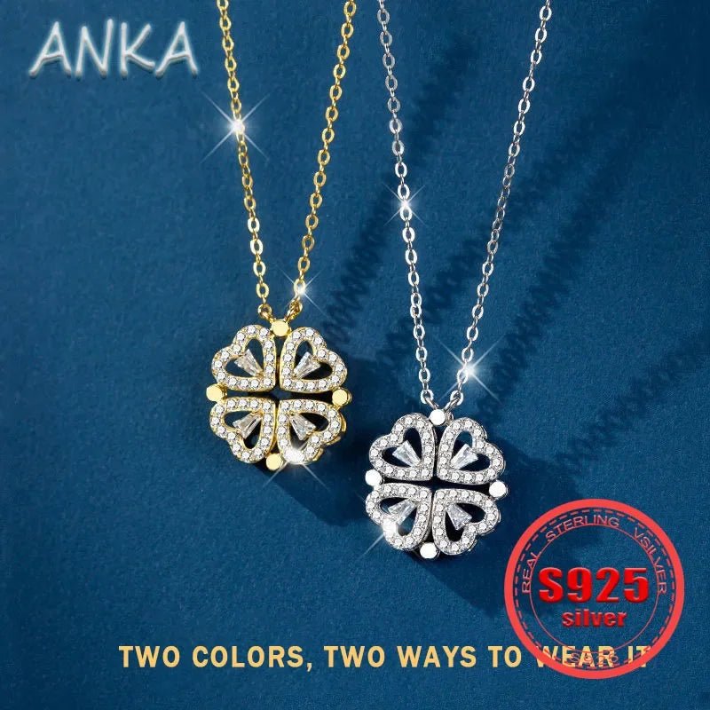 🌿 Collier Trèfle Pliable ANKA en Argent Sterling S925 🌿 - deslyshopping