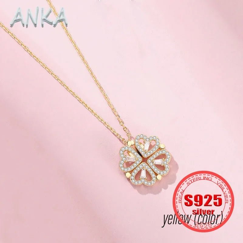 🌿 Collier Trèfle Pliable ANKA en Argent Sterling S925 🌿 - deslyshopping