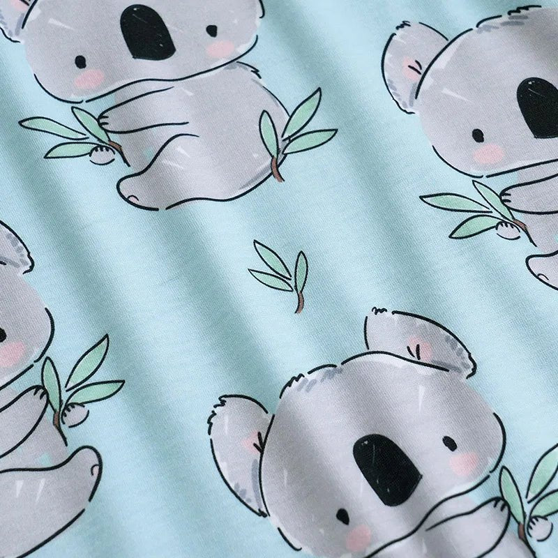 🌞👶 Combinaison d'été pour nouveau - né, imprimé koala bleu 🐨 - deslyshopping