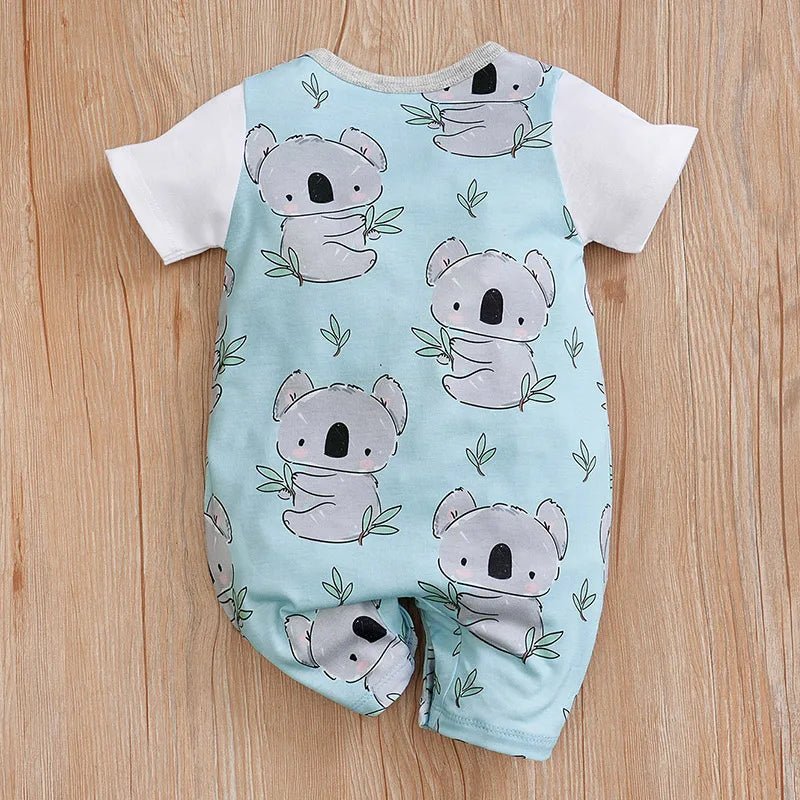 🌞👶 Combinaison d'été pour nouveau - né, imprimé koala bleu 🐨 - deslyshopping