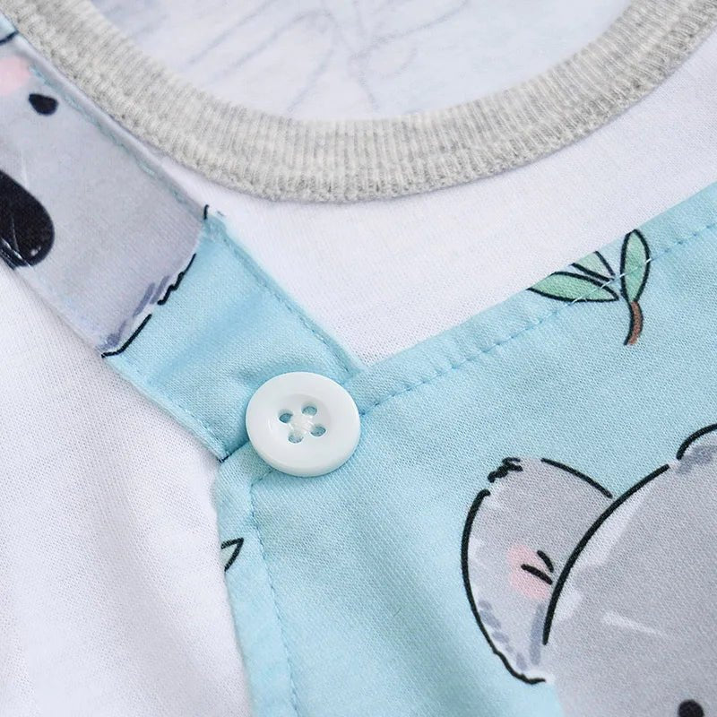 🌞👶 Combinaison d'été pour nouveau - né, imprimé koala bleu 🐨 - deslyshopping