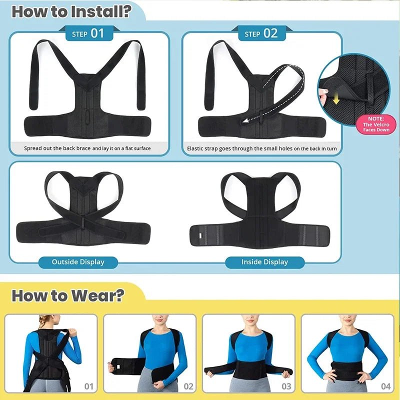 Correcteur de Posture Réglable pour le Dos - deslyshopping