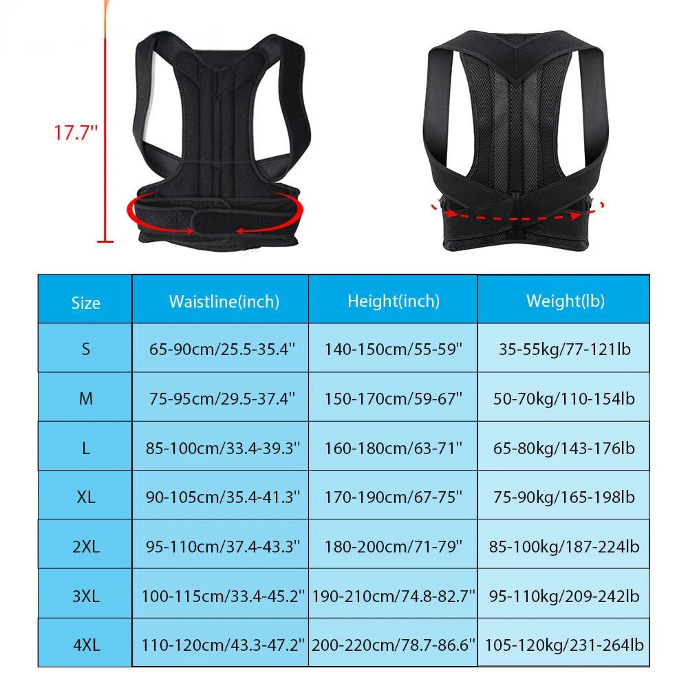 Correcteur de Posture Réglable pour le Dos - deslyshopping