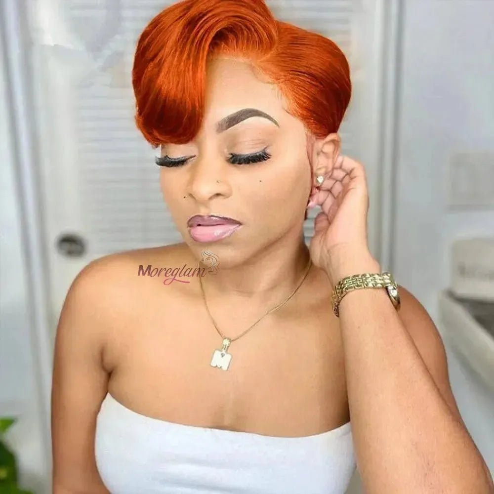 coupe Pixie perruque orange - deslyshopping