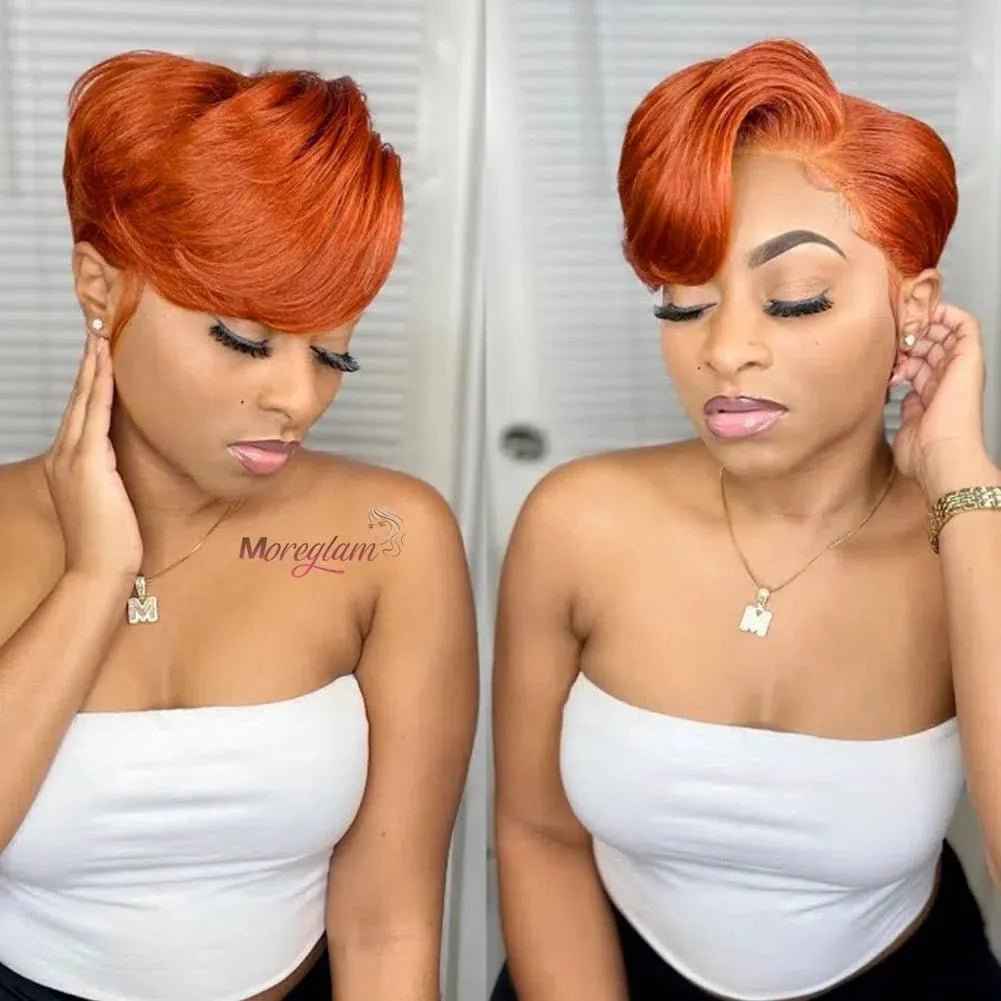coupe Pixie perruque orange - deslyshopping