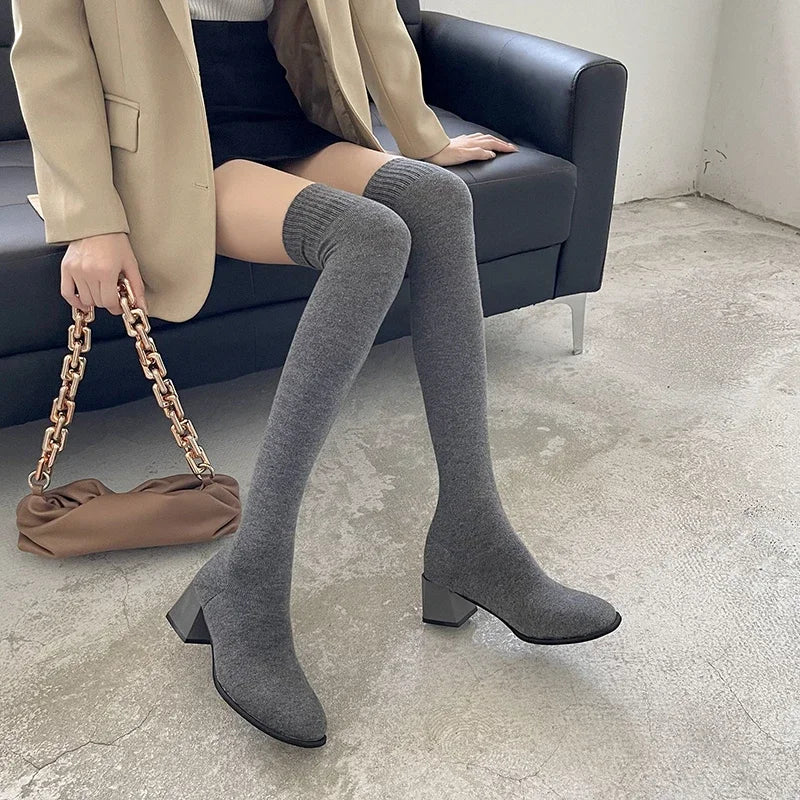 🖤 Cuissardes Chaussettes Femme - deslyshopping