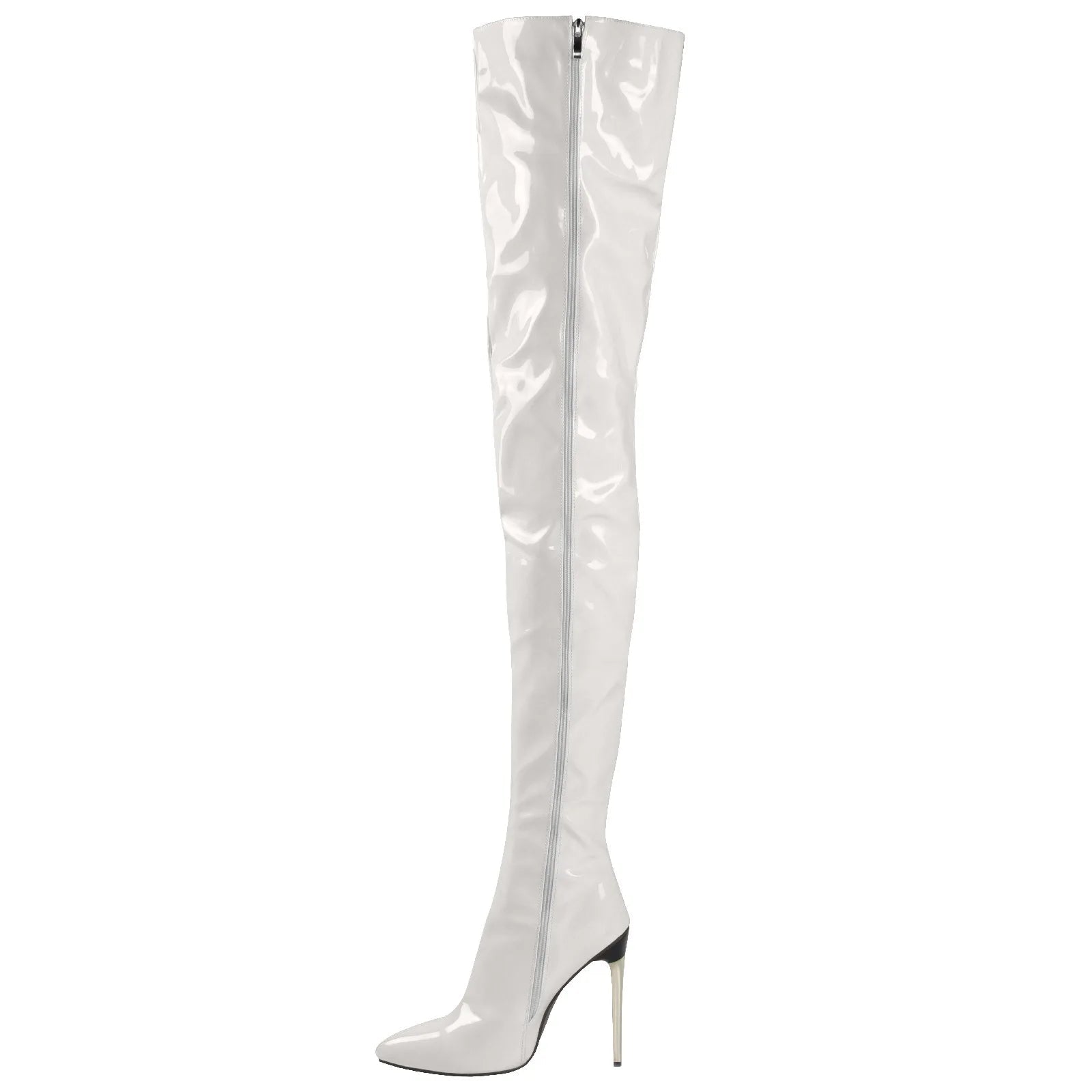 Cuissardes en Cuir Verni – Talons Hauts & Look Glamour - deslyshopping
