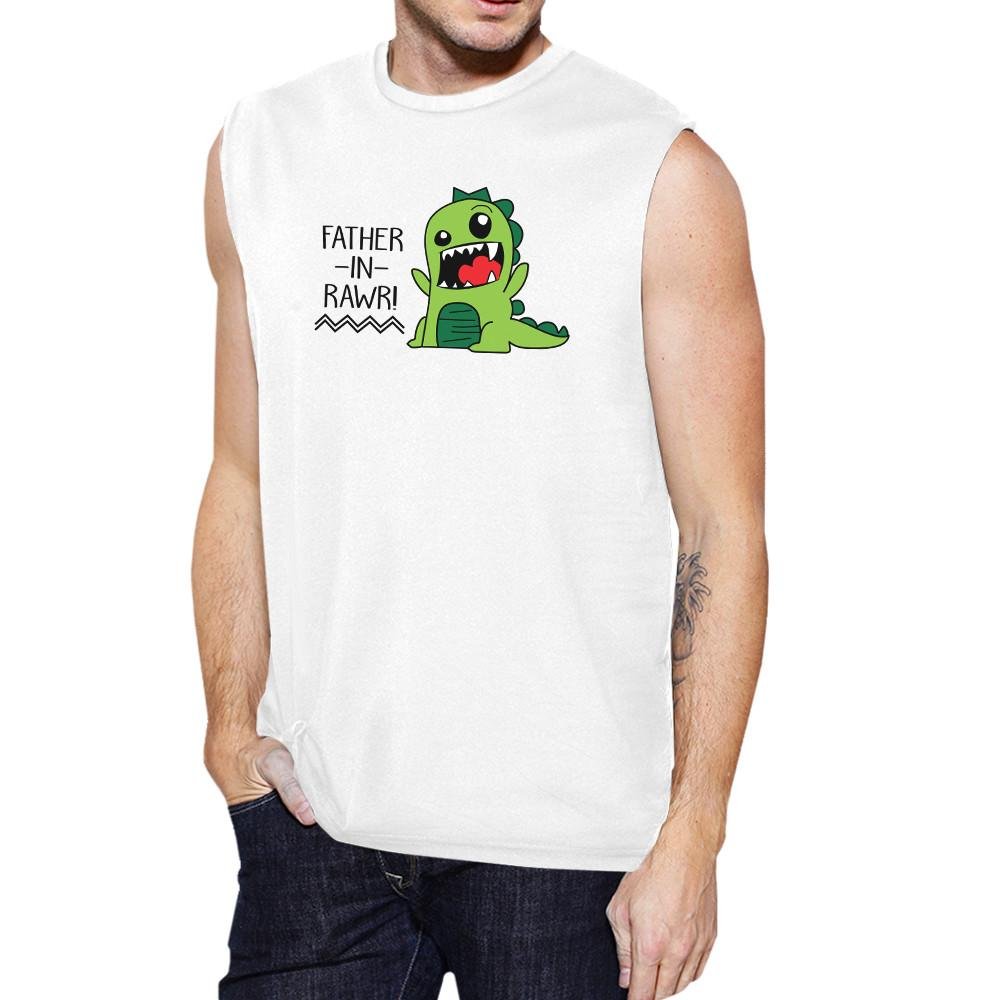 Débardeurs Blancs pour Hommes "Father - In - Rawr" - deslyshopping