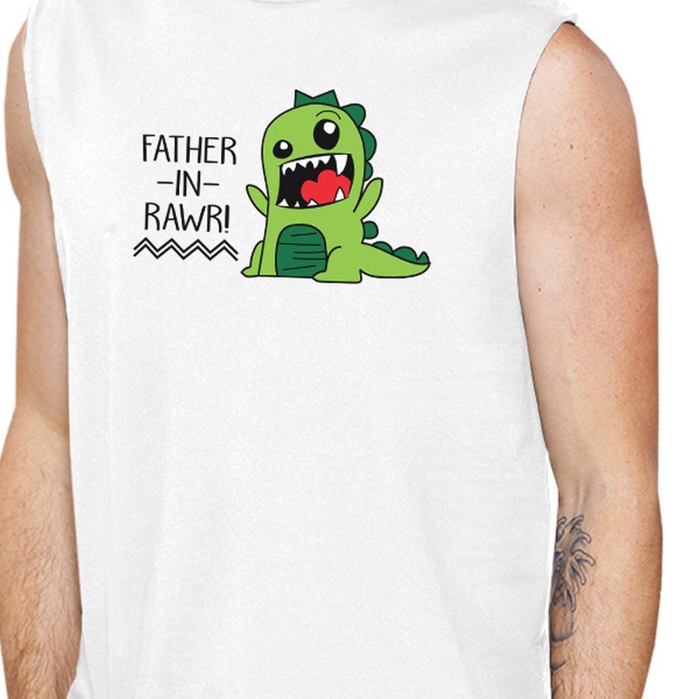 Débardeurs Blancs pour Hommes "Father - In - Rawr" - deslyshopping