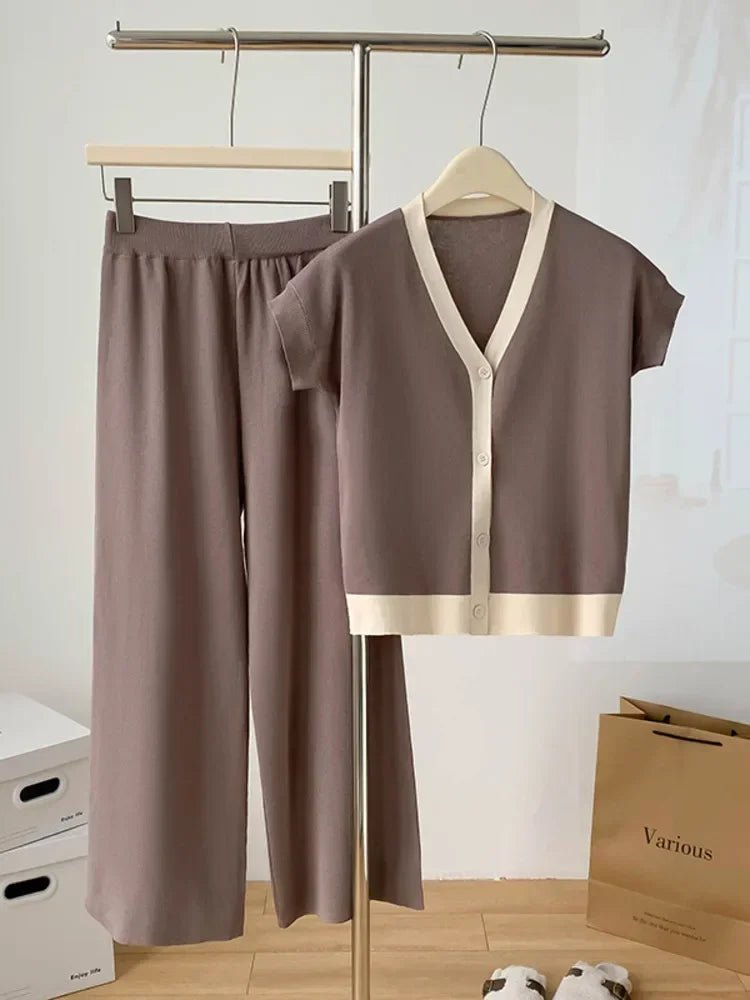 Ensemble 2 Pièces Tricoté à la Mode - deslyshopping