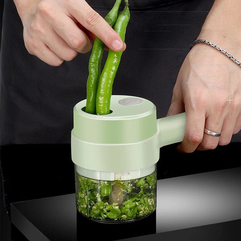 Ensemble de Coupe - Légumes Électrique 4 - en - 1 - deslyshopping