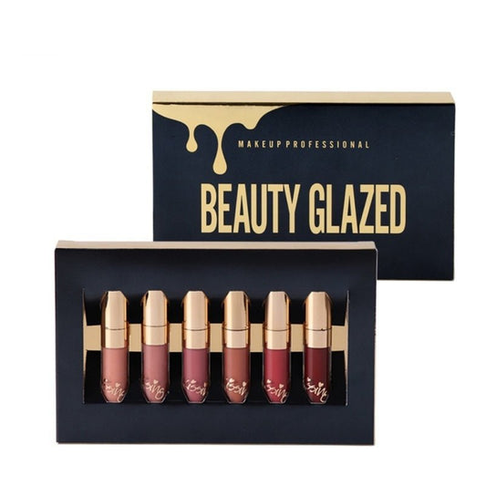 Ensemble de rouge à lèvres beauté émaillé 6 - deslyshopping