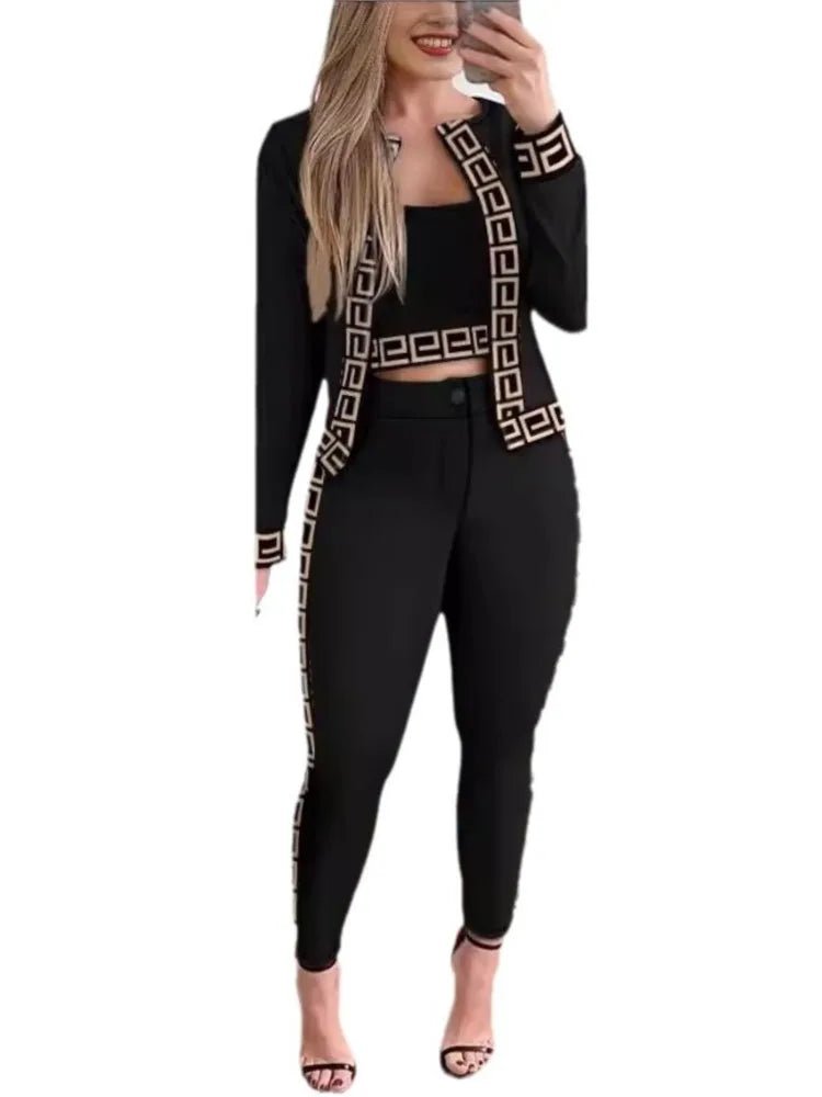 Ensemble Femme 3 Pièces Imprimé – Streetwear Tendance - deslyshopping