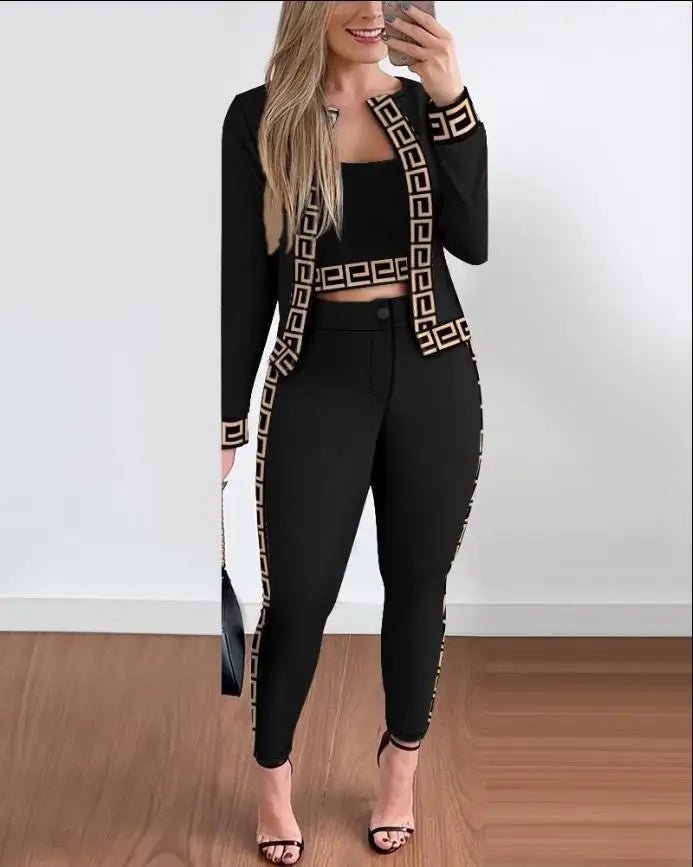 Ensemble Femme 3 Pièces Imprimé – Streetwear Tendance - deslyshopping