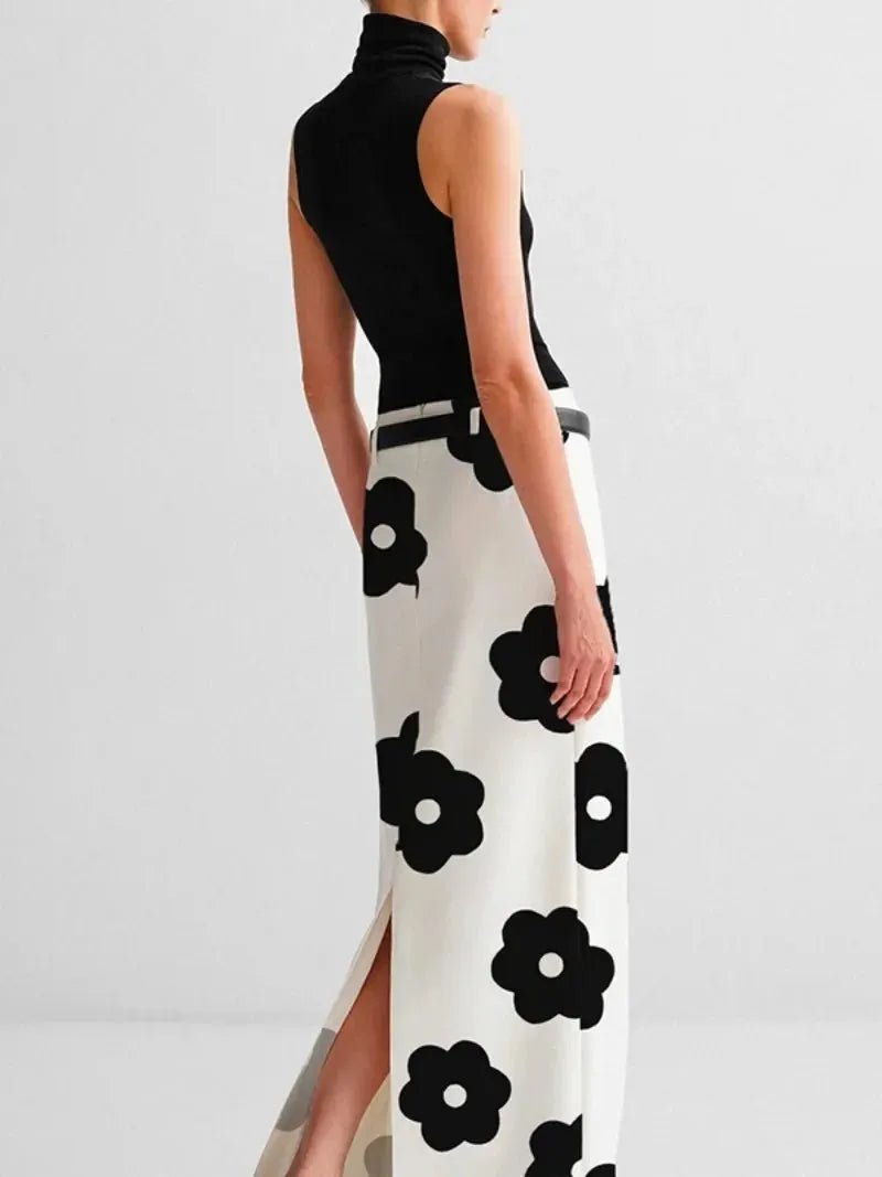 Ensemble Manteau et Jupe Imprimé Floral - deslyshopping