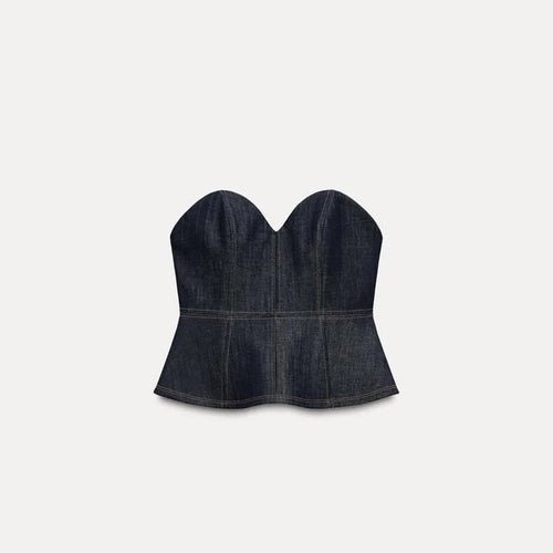 Ensemble Pantalon en Denim Élégant & Gilet - deslyshopping