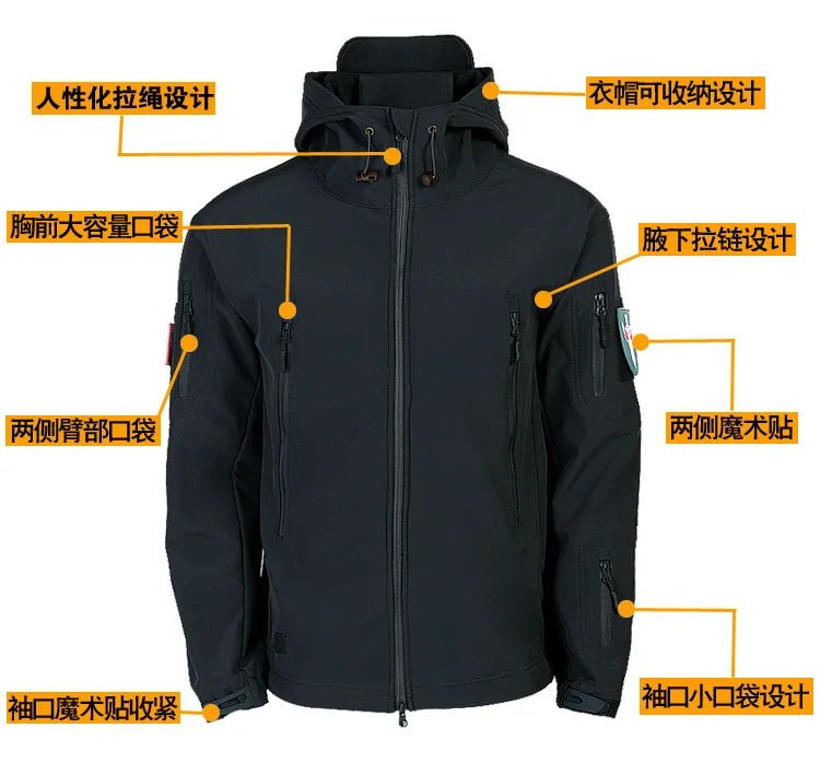 Ensemble Veste d'Hiver Imperméable à Capuche - deslyshopping