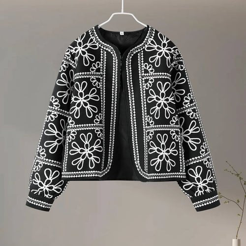 Ensemble Veste et Short Imprimé Manches Lanternes - deslyshopping