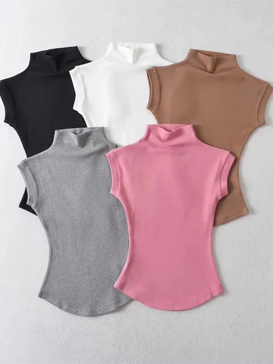 Haut Sexy Cintré Été Uni Streetwear - deslyshopping