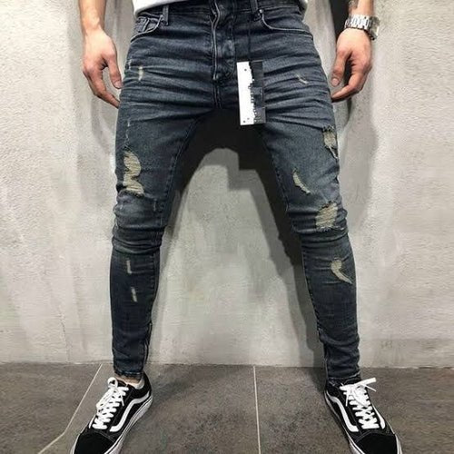 Jean Skinny Déchiré Extensible – Denim Élastique & Look Usé - deslyshopping
