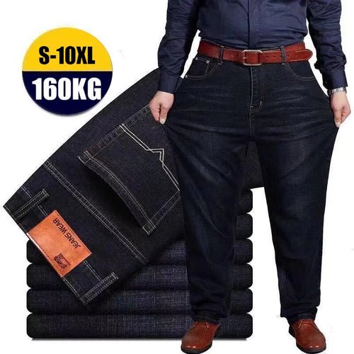 Jeans Homme Oversize Noir Bleu – Coupe Lâche Grande Taille - deslyshopping