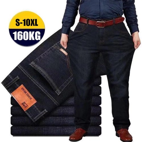 Jeans Homme Oversize Noir Bleu – Coupe Lâche Grande Taille - deslyshopping