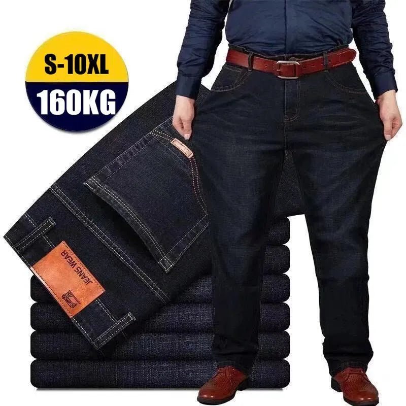 Jeans Homme Oversize Noir Bleu – Coupe Lâche Grande Taille - deslyshopping