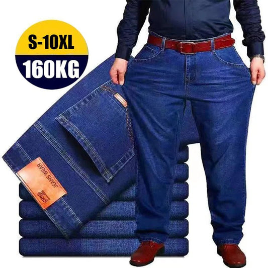 Jeans Homme Oversize Noir Bleu – Coupe Lâche Grande Taille - deslyshopping