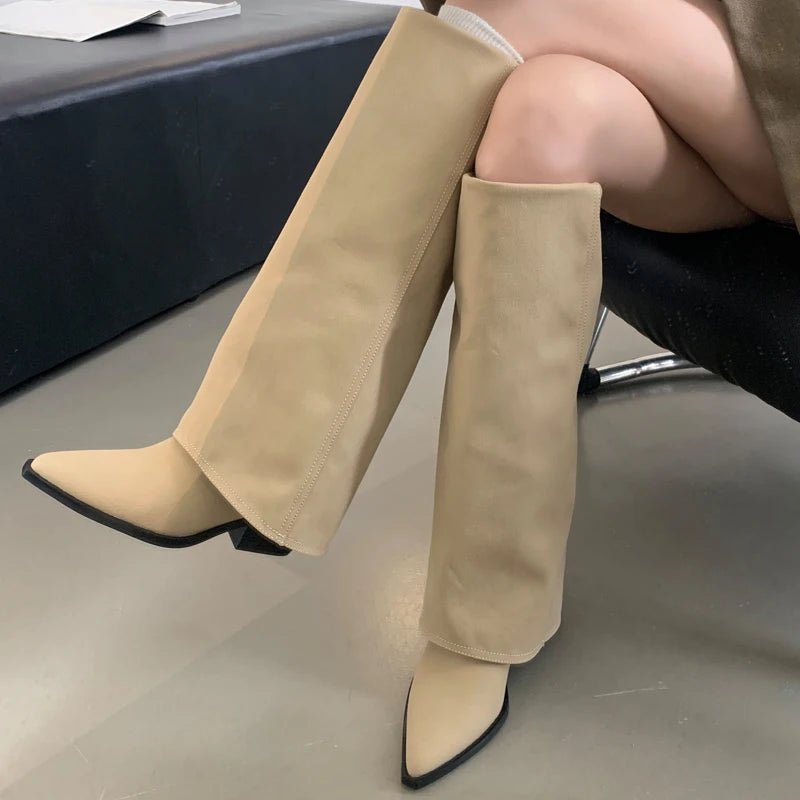 Knee - High Boots Élégantes pour Femmes à Talons Hauts - deslyshopping