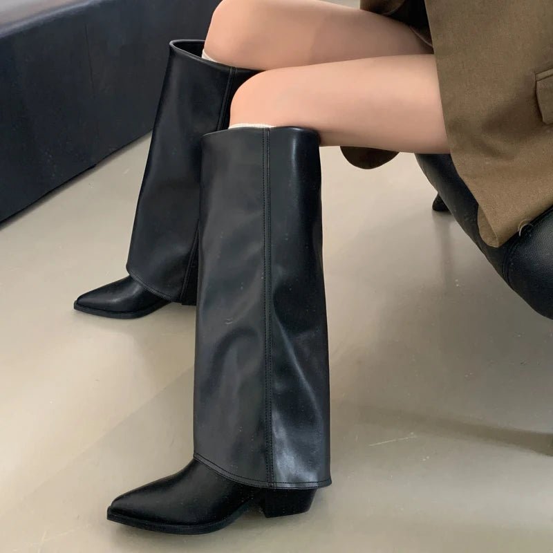 Knee - High Boots Élégantes pour Femmes à Talons Hauts - deslyshopping