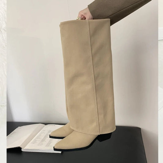 Knee - High Boots Élégantes pour Femmes à Talons Hauts - deslyshopping