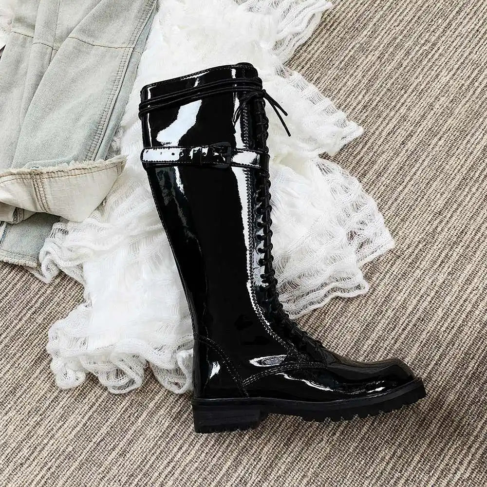 🔥 Krazing Pot – Bottines Femme Cuir Verni Bout Rond - deslyshopping