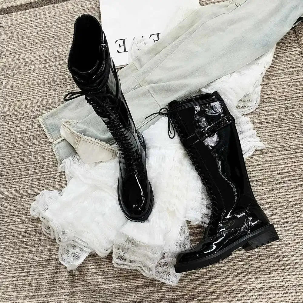 🔥 Krazing Pot – Bottines Femme Cuir Verni Bout Rond - deslyshopping