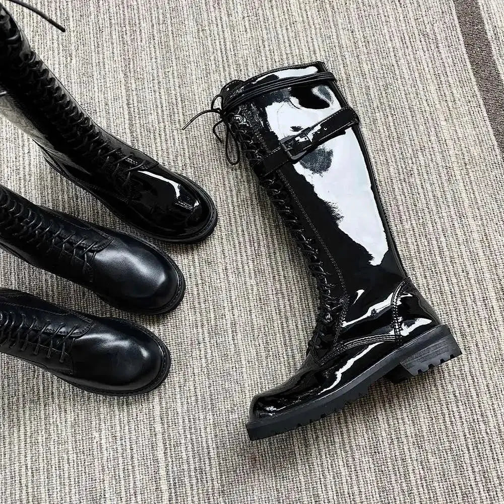 🔥 Krazing Pot – Bottines Femme Cuir Verni Bout Rond - deslyshopping