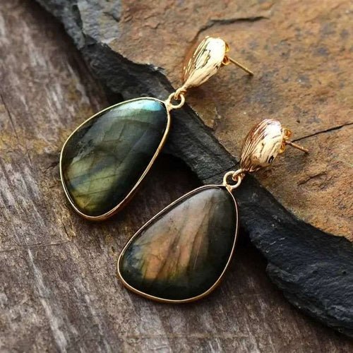 Labradorite Drop Earrings - deslyshopping