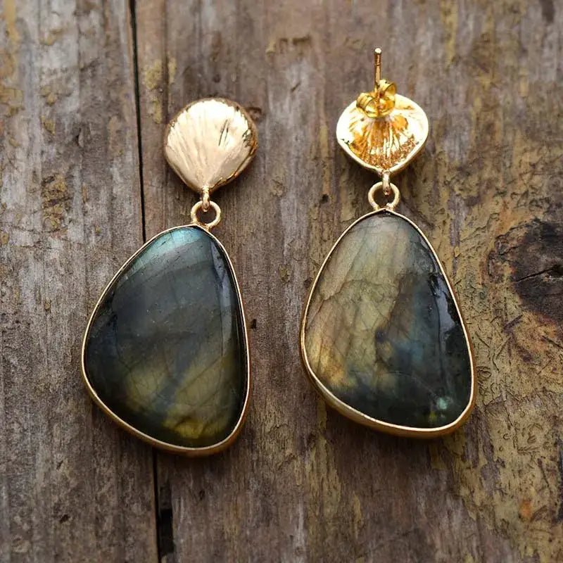 Labradorite Drop Earrings - deslyshopping