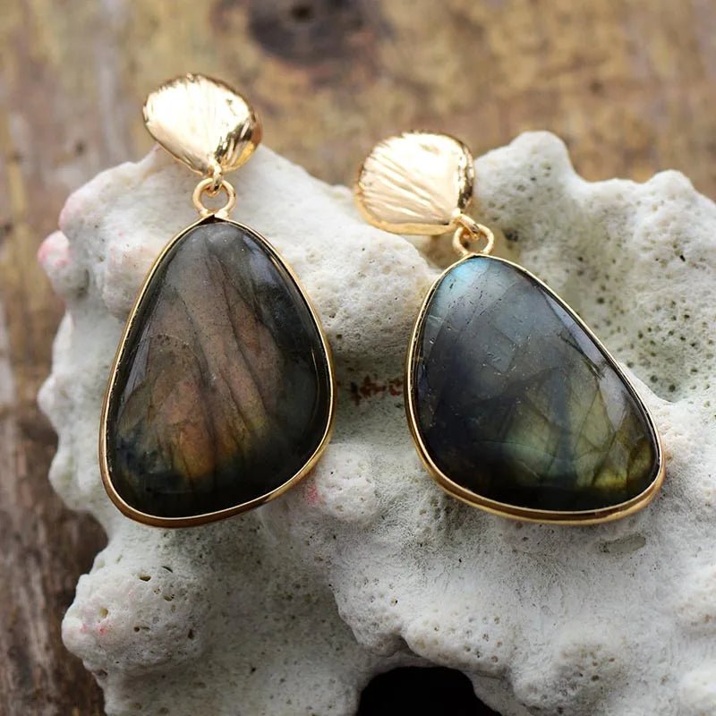 Labradorite Drop Earrings - deslyshopping