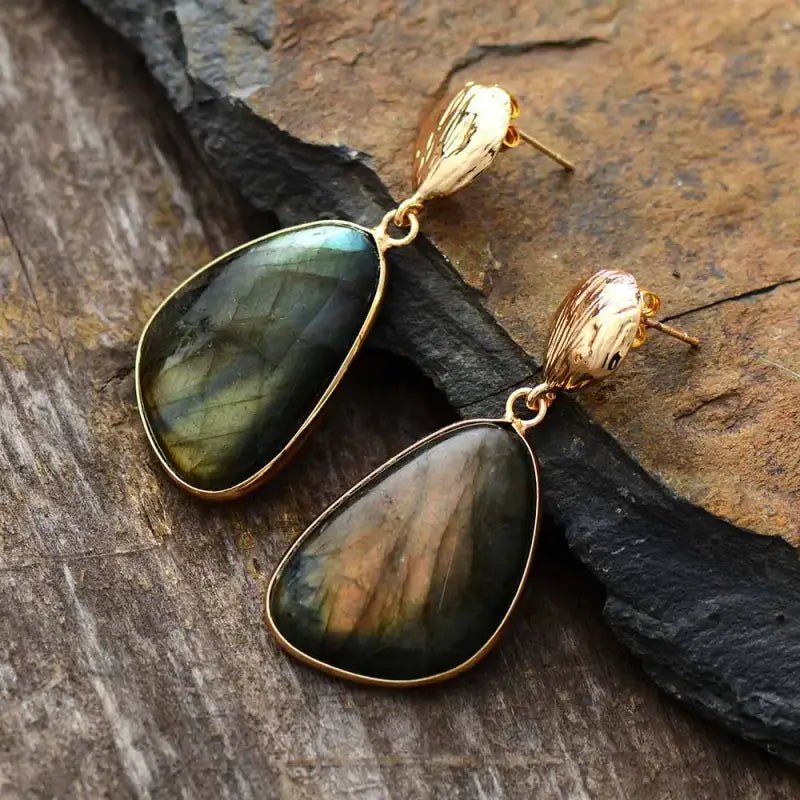 Labradorite Drop Earrings - deslyshopping